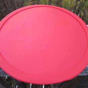 Lot of TWO Pyrex 4 Quart 3.8 L Red Round Mixing Bowl Replacement Lid 326-PC